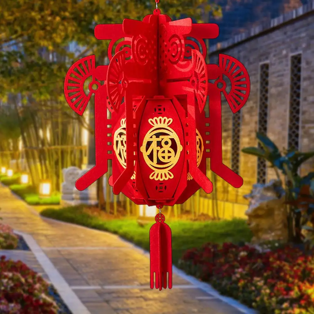 60 Pcs Chinese Red Paper Lanterns - Assorted Sizes Festival Decorations Set