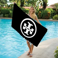 T-Tory Burch Logo Bathing Towels Adults Bathrobe Girl Towel Beach Spa Large Bath Bathroom Quick Drying Size Christmas Robe Anime 2