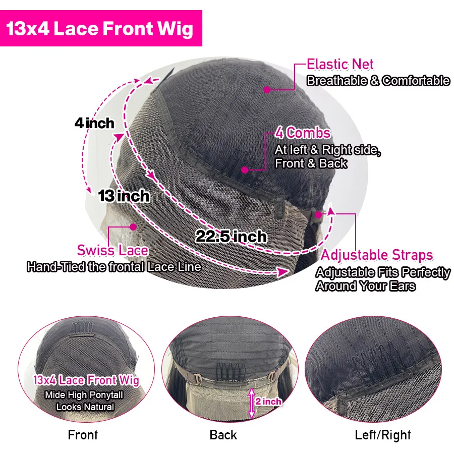 13x4 Lace Frontal Wigs Body Wave Lace Front Human Hair Wigs For Women Pre Plucked Peruvian Body Wave Remy Hair Baby