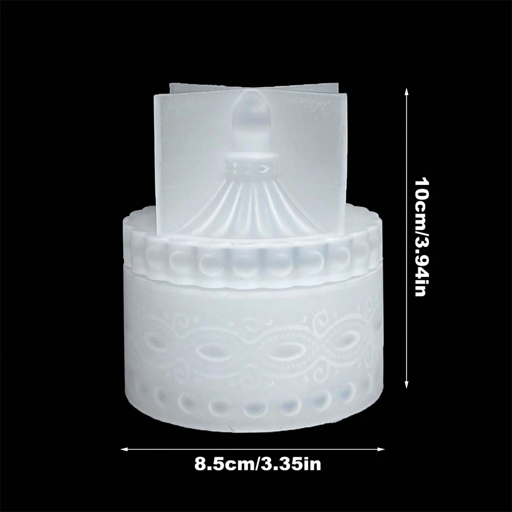 Silicone Mold 3D Silicone Resin Mold for Jewelry and Crafts storage Box Style Shaped Bottom Jar with Lids DIY Epoxy Casting Mold for Ornaments