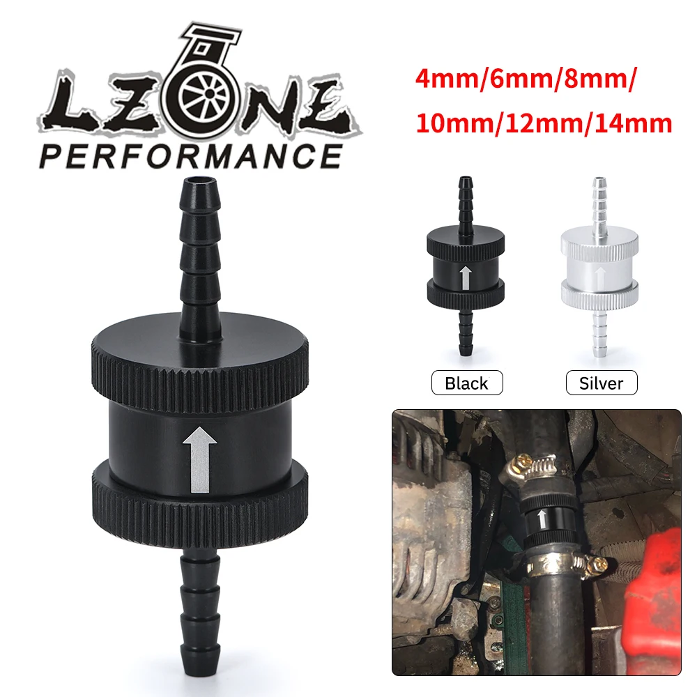Check Valve 6 Size 4MM / 6MM / 8MM 10MM 12MM 14MM Non Return One Way Fuel Check Valve Aluminum Alloy Petrol Diesel check valve