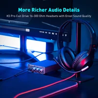 Fosi Audio K5 PRO Gaming USB DAC With Microphone Headphone Amplifier Desktop Mini Audio DAC Amp For PS5 PC - Image 4