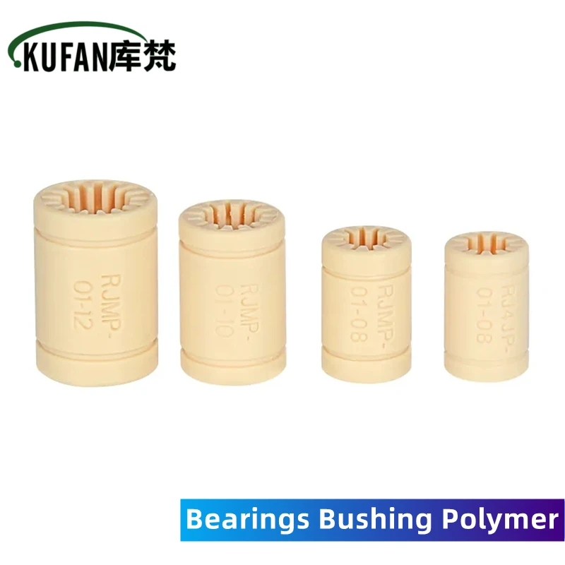 

KUFAN 4pcs RJMP-01 RJ4JP Plastic Linear Bearings Bushing Polymer Bearing Shaft for Mendel 3D Printer Parts Prusa Mendel DIY