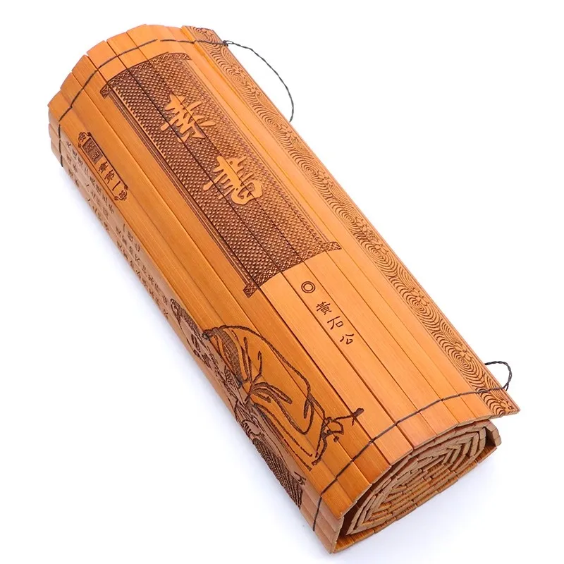 Carving characters on bamboo slips and scrolls Complete Text of Plain Book Cultural and Creative Bamboo Craft Gifts