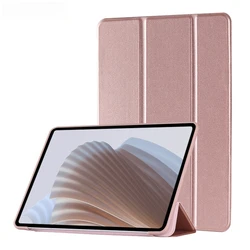 Elegant PU Leather Trifold Magnetic Tablet Case with Smart Stand for A9 Plus 11inch 2023 (Rose Gold)