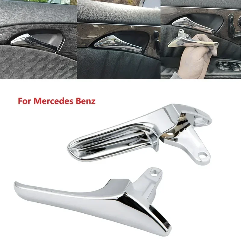 Maniglia Interna Porta Auto Destra Cromata Per Mercedes W211 E-Class E320 E500 AMG - 2