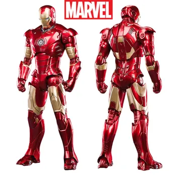Original ZD Toys 1:10 Iron Man Action Figure 18cm Mark3 Tony Stark War armor Model collecting toys