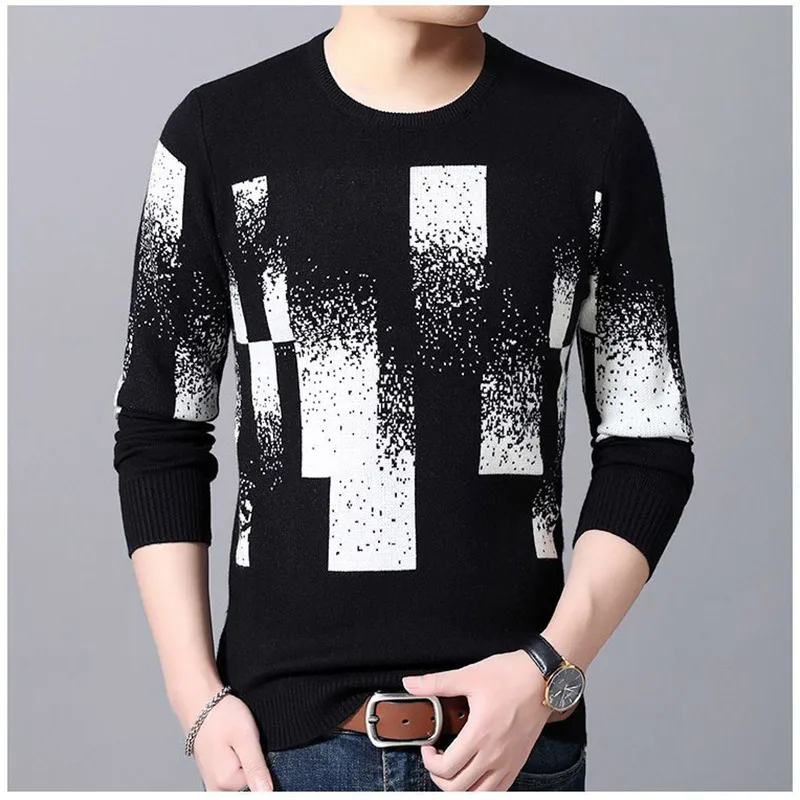 Winter KPOP Fashion Style Harajuku Slim Fit Undershirt Loose Casual All Match Knitwear Plush Thicken O Neck Long Sleeve Sweaters