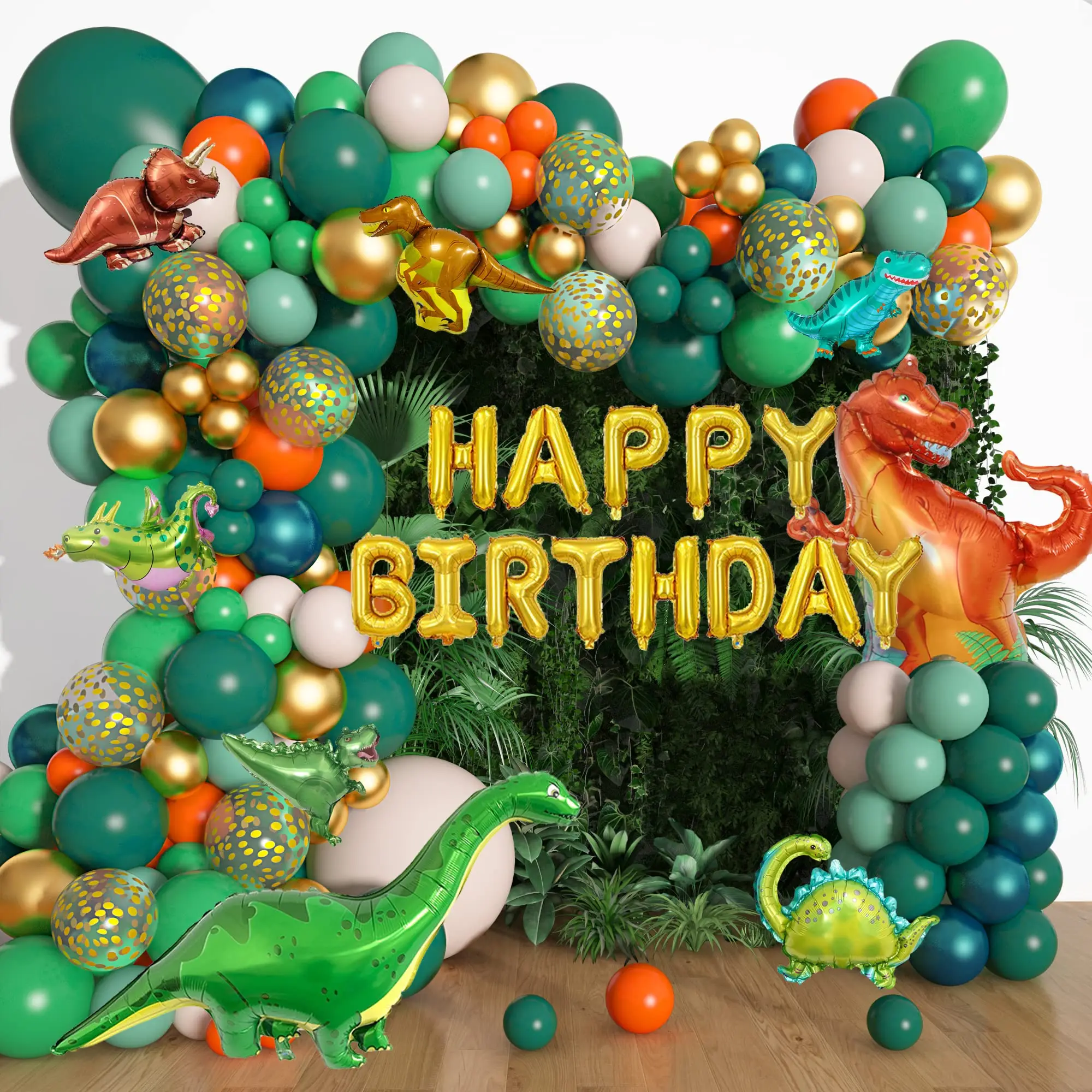 50pcs Ballons De Fête Jungle Safari, Ballons Imprimés Danimaux Jungle Safari  De 12 Pouces, Ballons En Latex De Thème Vert Foncé Pour La Douche De Bébé,  Les Décorations De Fête Danniversaire