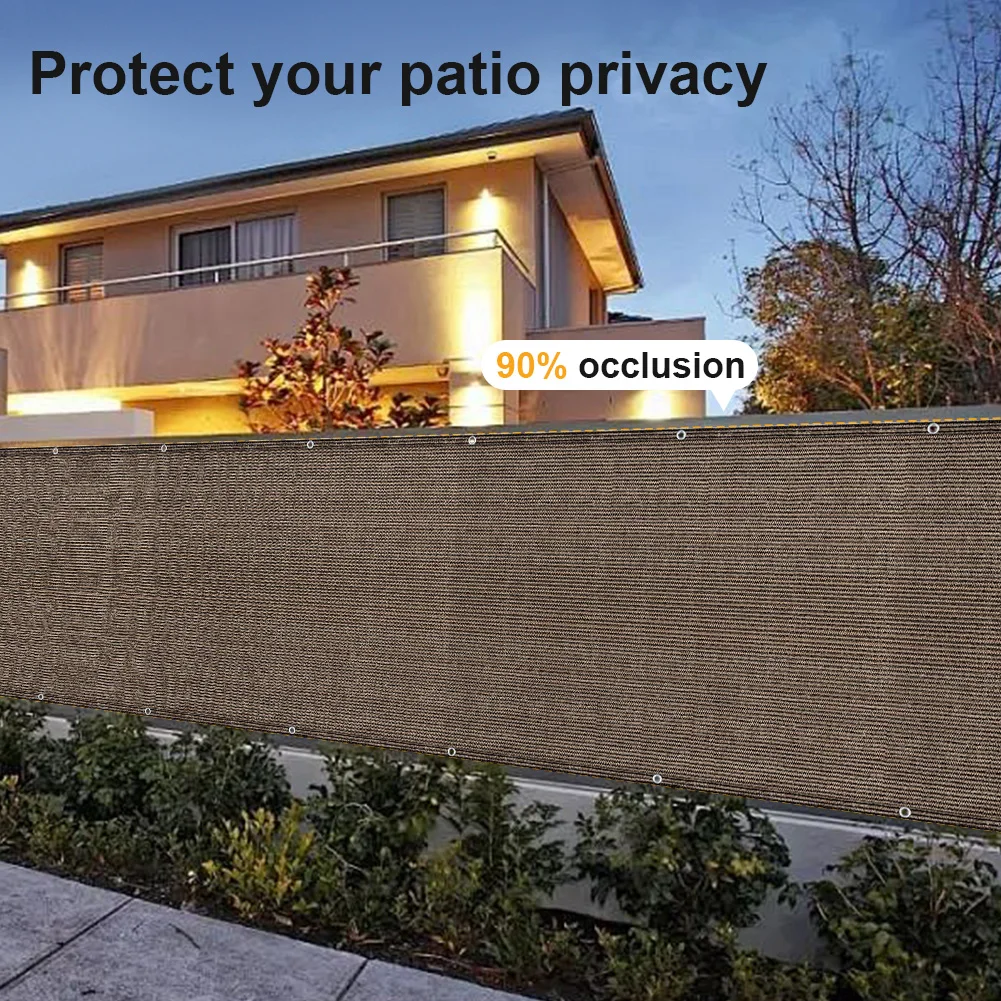 95% Privacy Screen Netting Anti-UV Privacy Screen for Outdoor Back Yard (Coffee)