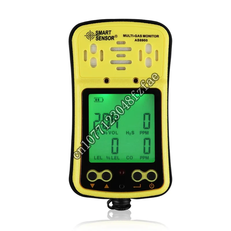 Multi Gas  O2 Oxygen CO Carbon Monoxide Gas Detector, AS8900 Hydrothion Portable h2s Combustible Gas Detector