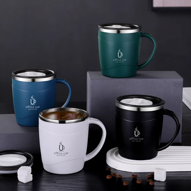 Stainless Steel Coffee Cup Mug With Lid Insulated Coffee Mug Double Wall Coffee  Tumbler With