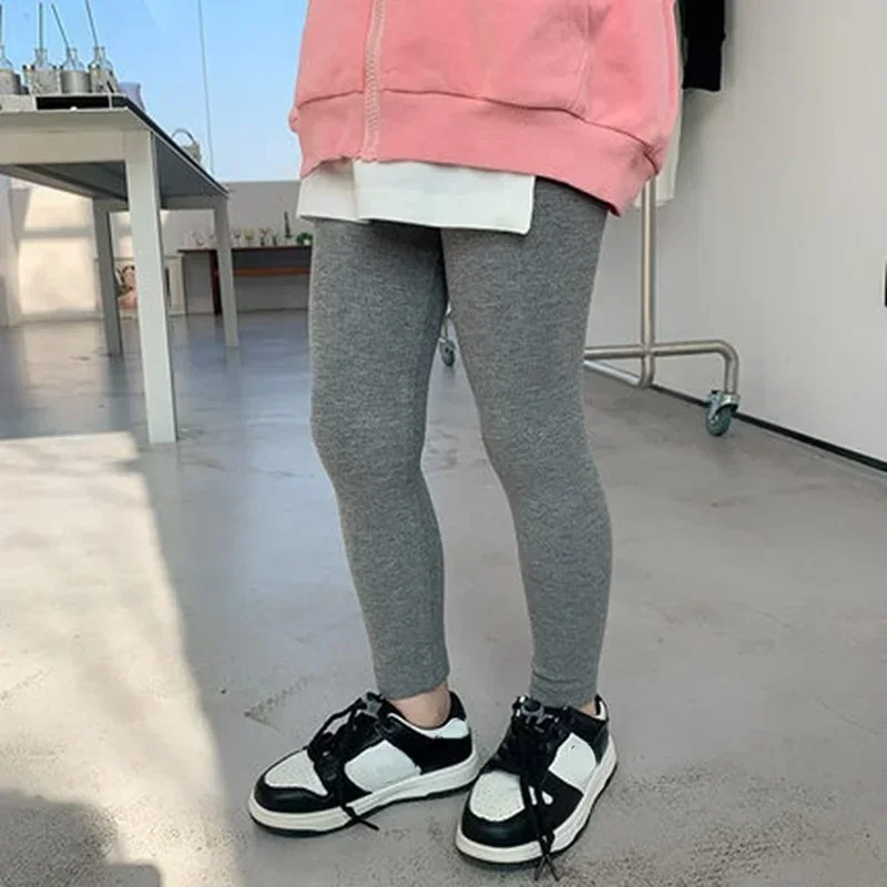 Fashion Elestic Kids Leggings for Girls Slim Fit Pants Spring Autumn Children Street Skinny Pants Joggers Baby Leggings