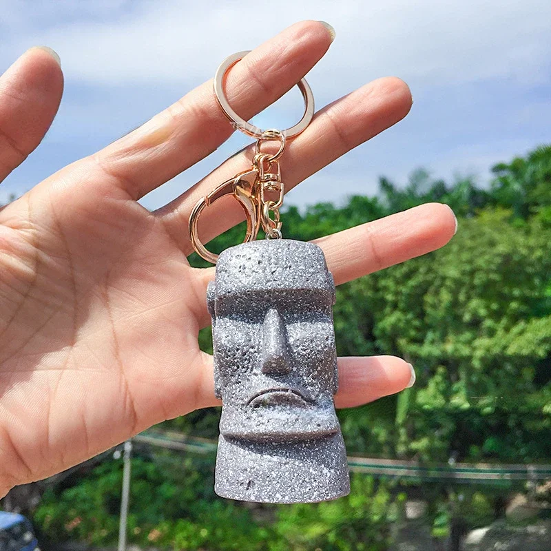 Easter Moai Statue Keychain New Simulation Creative Mini Doll Model Car  Phone Bag Pendant Ornaments Gift Trinket Jewelry Llavero - AliExpress