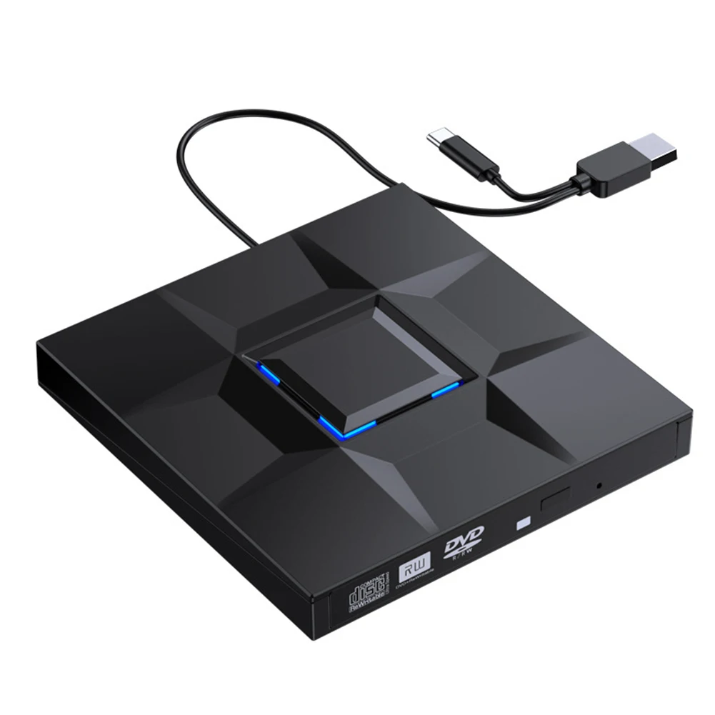 노트북 데스크탑용 광학 디스크 드라이브, CD-RW 외장 CD, DVD 드라이브, USB 3.0 C 타입, 휴대용 CD, DVD 버너, CD 리더 리라이터