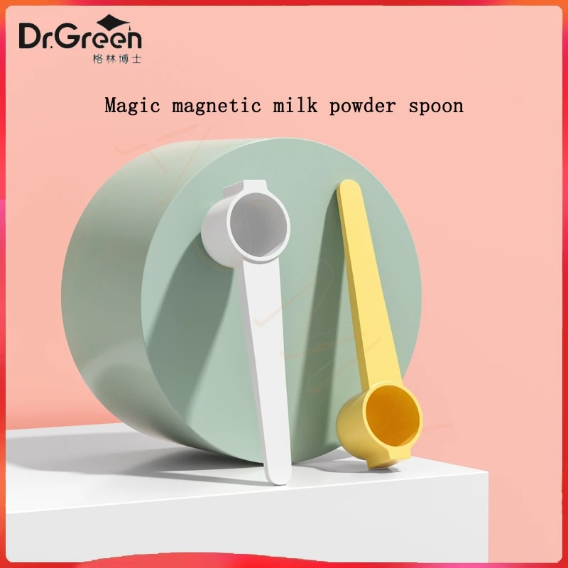 

Dr.Green Food contact grade PP material High temperature disinfection Baby Health Magical magnetic adsorption milk powder spoon
