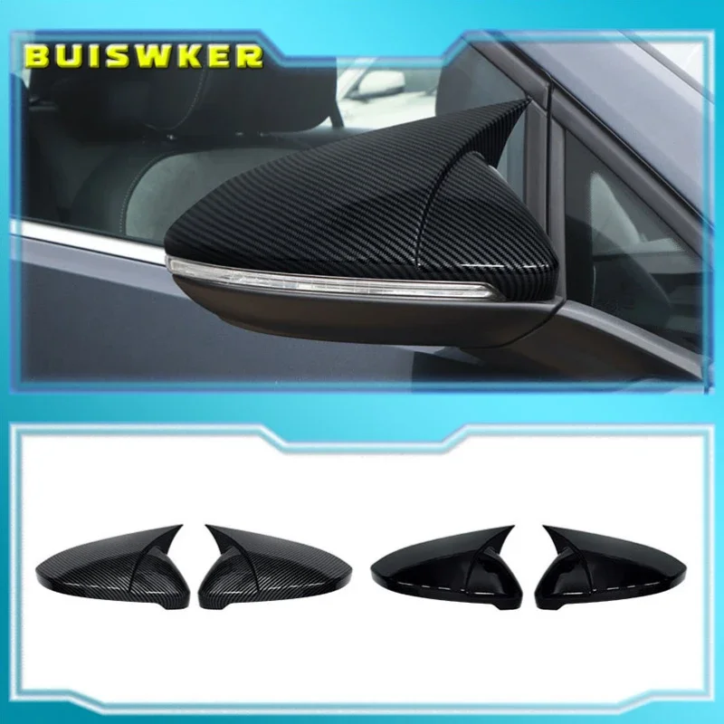 

For VW Golf MK6 MK7 7.5 GTI R GTD Base 2009-2020 2Pcs Side RearView Mirror Cover Caps Mirror Tools Case Gloss Black Tuning New