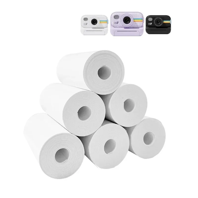 6 Roll Printer Paper for Kids Instant Print Camera, HD Printing Thermal Print Paper Set, Refill Replace Camera Printer Paper