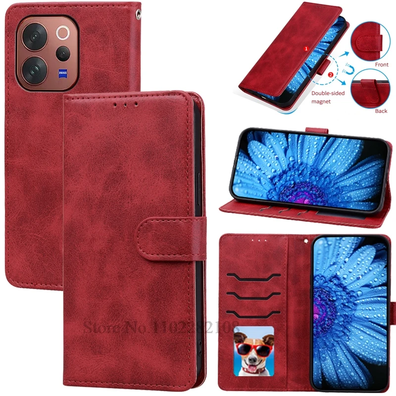 Premium Flip Leather Wallet Phone Cover - Elegant Protection Case with Card Slots