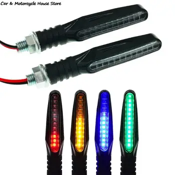 범용 LED 오토바이 방향 지시등, 흐르는 물 점멸 표시기, 12V, 1 개