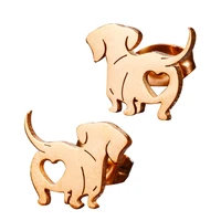 2023 New Dachshund Earring Unique Animal Fashion Ear Jewelry Pet Dog Ear Studs Dachshund Ear Pins Alloy Material for Daily - Image 4