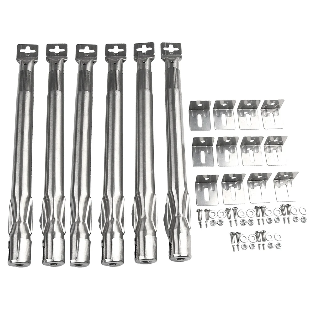 Grill Burner Tubes 6PCS/Set Stainless Steel for Gas Grills 35-42 Cm