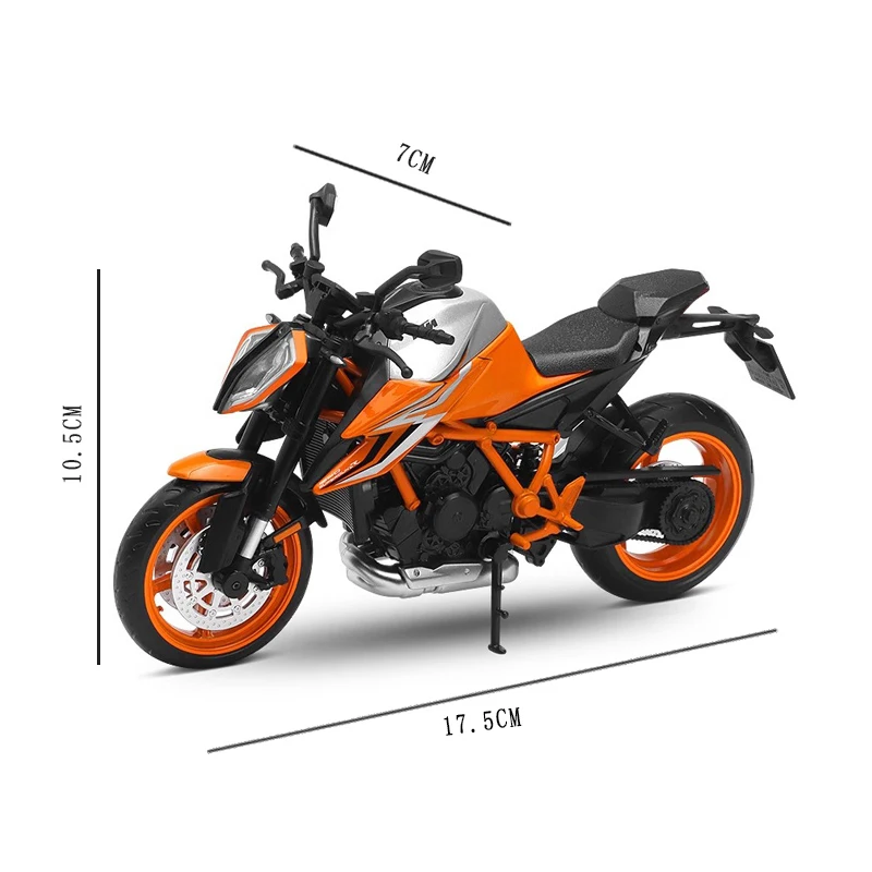 CCA 1/12 KTM 1290 슈퍼 Dake R 합금 다이 캐스트 오토바이 모델 실행 가능한 Shork-Absorber 장난감 어린이 선물 장난감 컬렉션