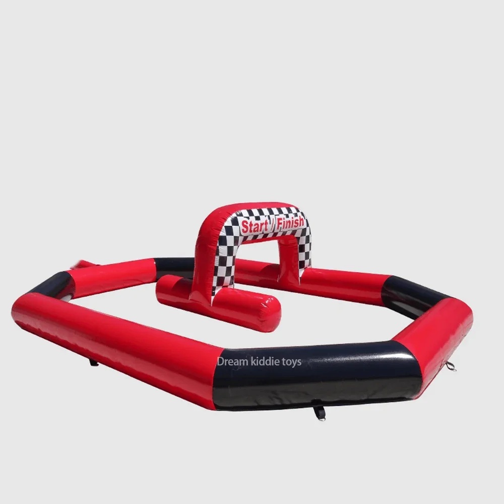Commercial Outdoor Bumper Car Race Track Inflatable Race Go Kart Car Track For Rental Business