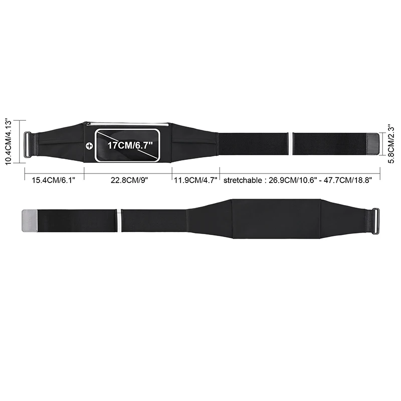 รูปสินค้า กระเป๋าเอวยืดหยุ่นกันน้ำสำหรับ iPhone 17/16/15/14/13 Pro Max & Air