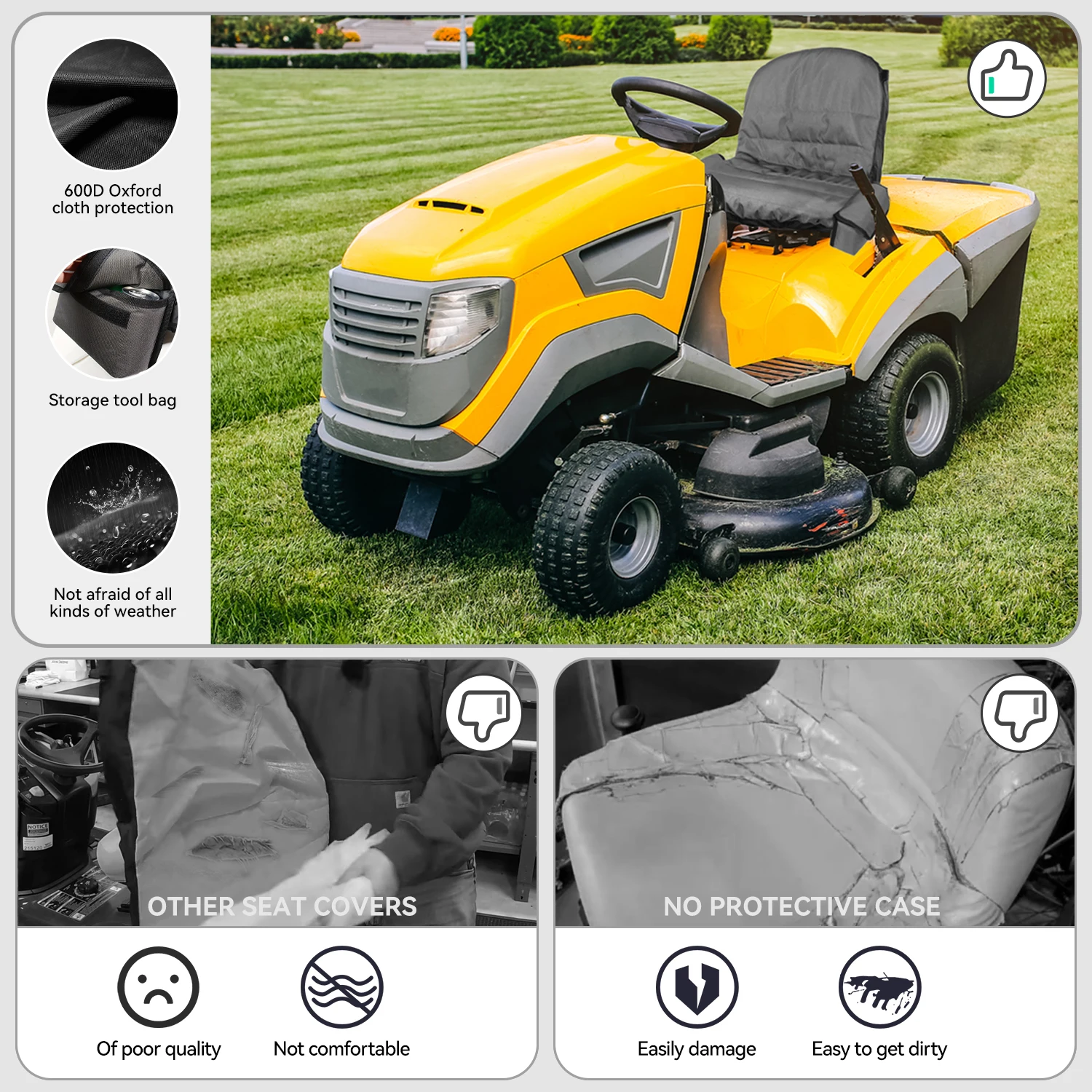 Funda Universal Para Asiento De Tractor, Cortacésped