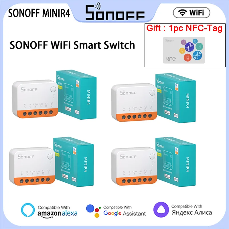 

Умный мини-переключатель Sonoff MINIR4 с поддержкой Wi-Fi, 10 А