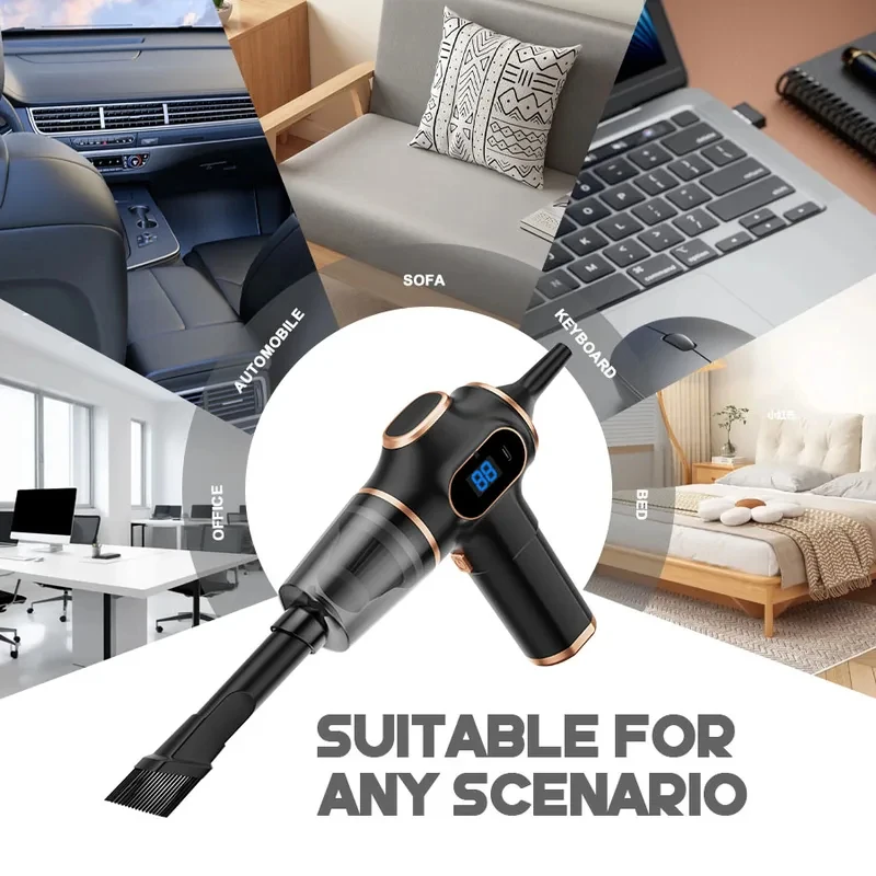 NEW ABS Mini Wireless Car Vacuum Cleaner High Power Portable Handheld Vacuum for Home Sofa Carpet Office Cleaning 3