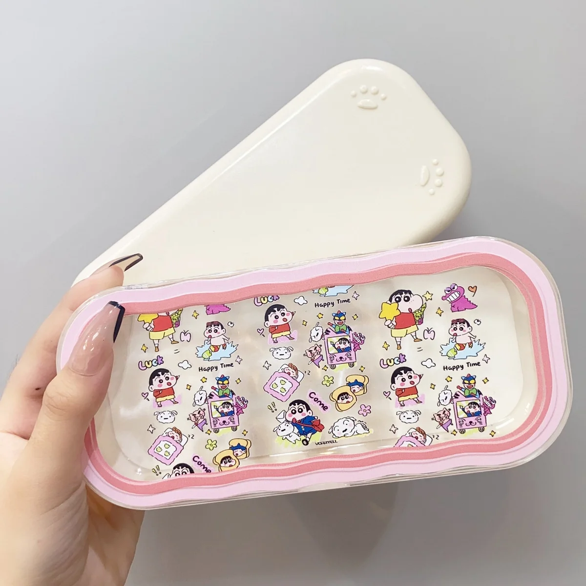 Crayon Shinchan Abs Glasses Case Fashion Transparent Glasses Case Storage Box Simple Sunglasses Storage Box Gifts New