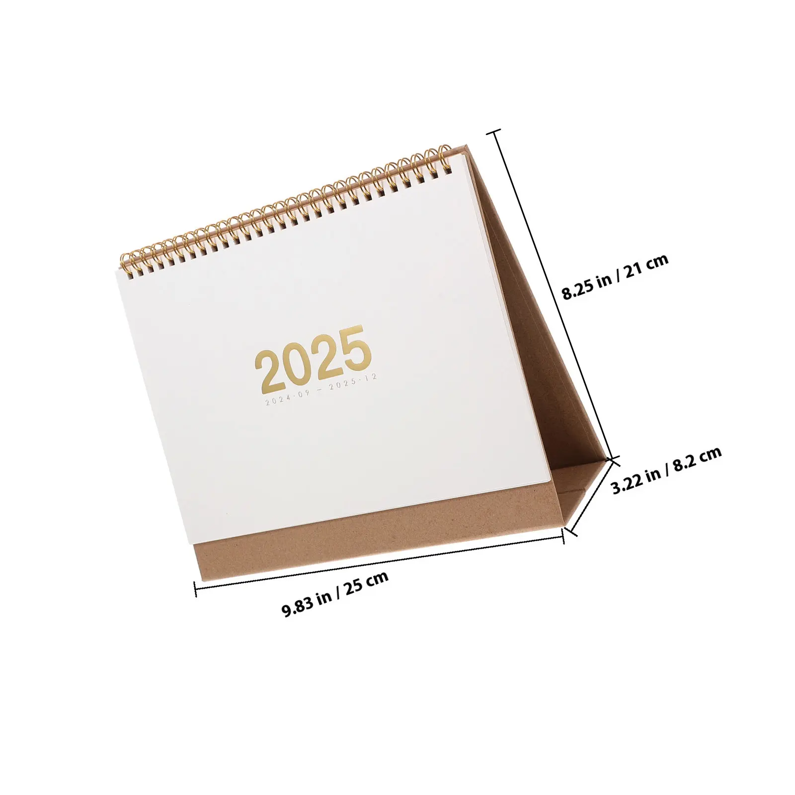 2025 스탠딩 데스크 캘린더 미니멀리스트 컴팩트 스파이럴 플립 데스크탑 테이블 캘린더 사무실 가정용 계획표