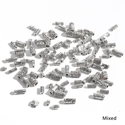 Set of 50/100 Vintage Silver - Tone Alloy Beads and Charms (Mixed 100pcs)