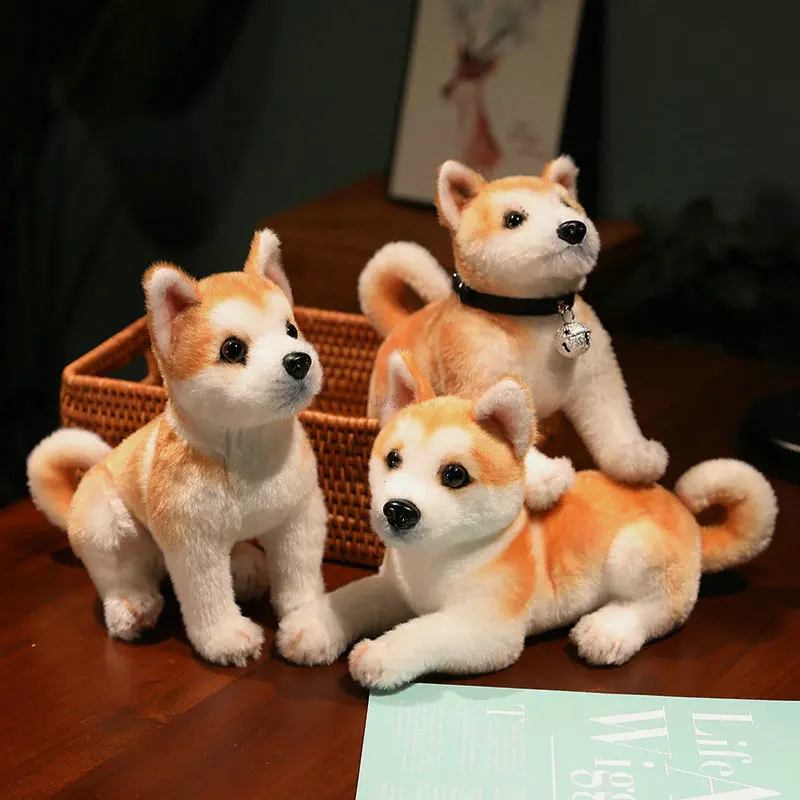 25 Styles Simulation Akita Dog Plush Toys Lovely Dog Dolls Stuffed