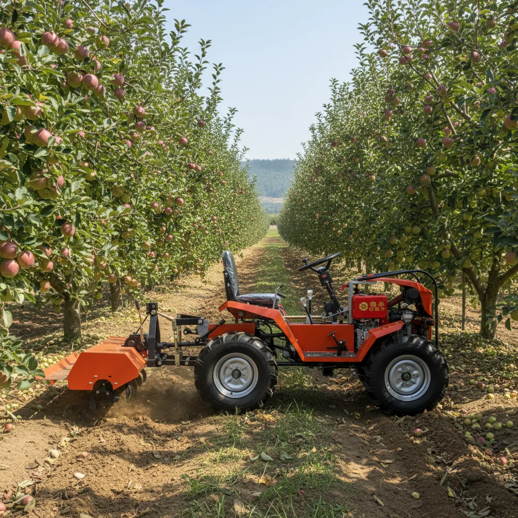 Kraftstoffsparender 2WD/4WD optionaler Radtraktor mit Arbeits-PTO, unterstützt verschiedene landwirtschaftliche Geräte für Feld, Obstgarten und Garten