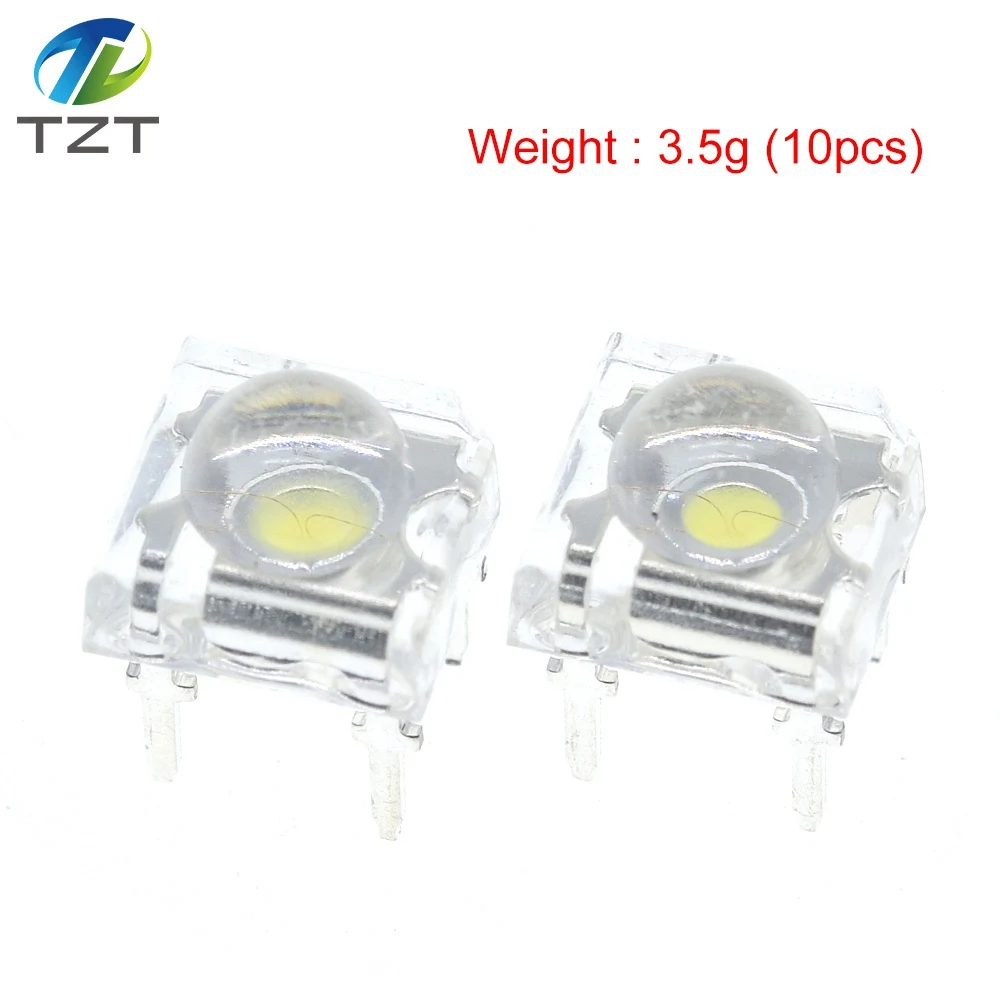 10Pcs 5mm LED Diode White Red Green Amber Clear 4-pins Piranha
