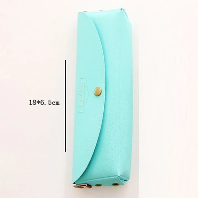 2 Db Cukorkás Színek Toll Táskák Divat Pu Ceruza Táska Ceruzák Tároló Szervező Hallgató Iskolai Irodai Kellékek - Image 6