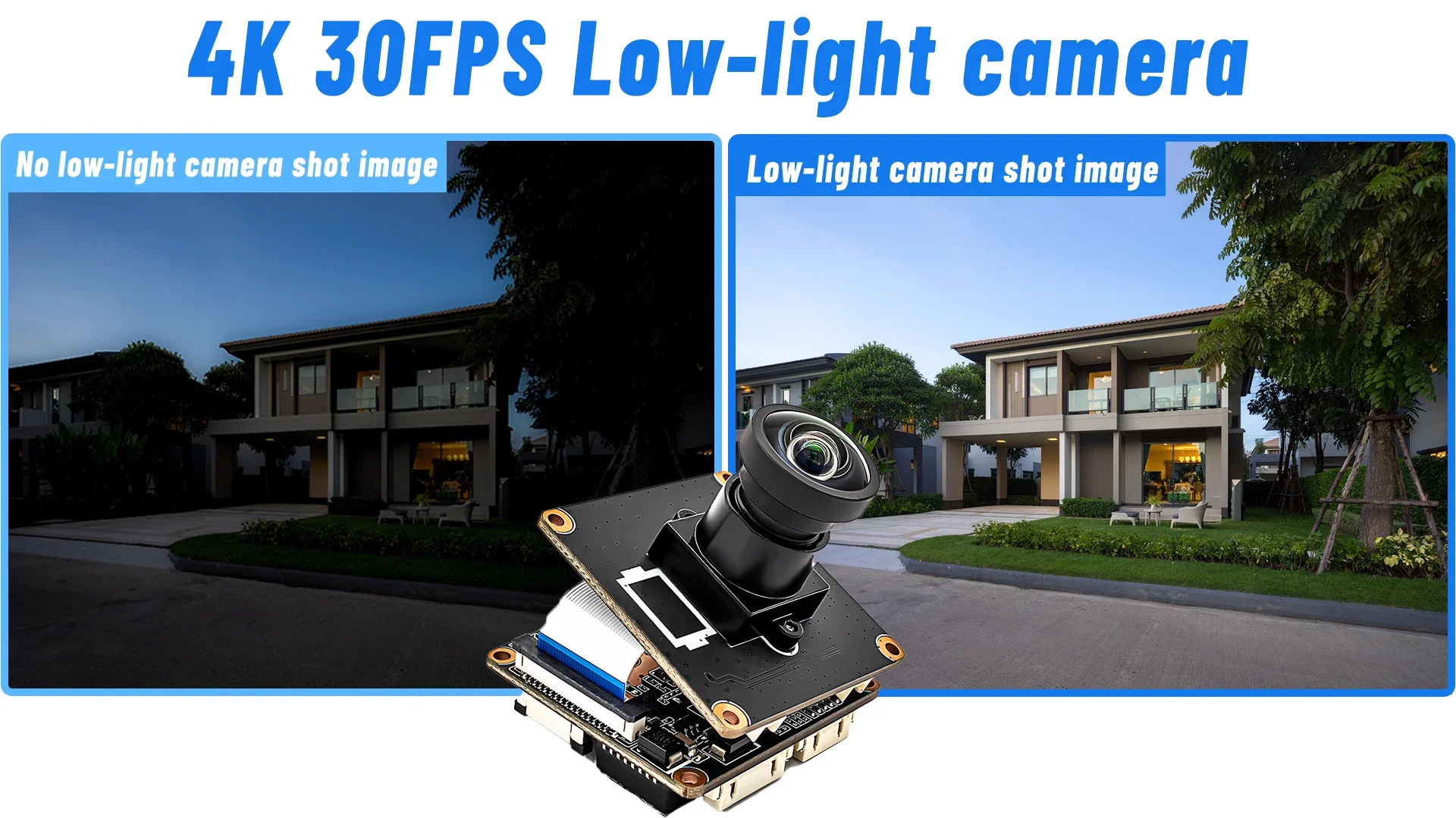 4K 30FPS POE IP Camera 8MP Webcam Board IMX415 CMOS With No Distortion Lens Supp