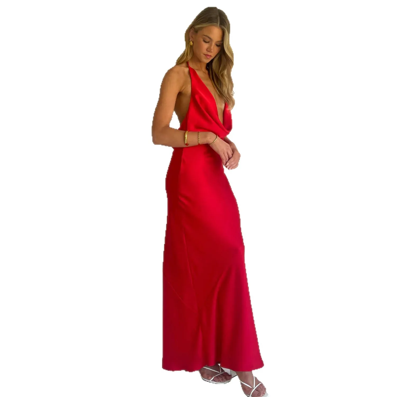 فستان حفلات ميدي بوليستر