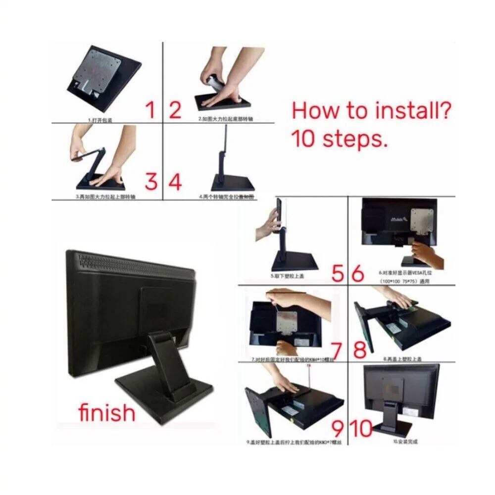 VESA  ̽,  ũ ÷ ĵ, ƿƮ Ʈ ̽ LCD , ũž ġ, 14 ġ-24 ġ, ǰ
