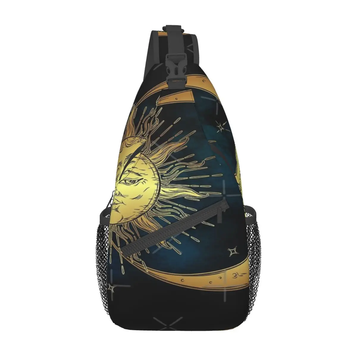 

The Sun, Moon And Stars Chest Bag Trendy Polyester fabric School Nice gift Customizable