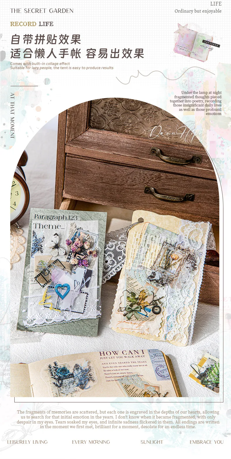 15 Stück fragmentiertes Tagebuch, kreative Collage-Aufkleber, Handzelt, DIY-Stick-Etiketten, Scrapbooking-Material, Junk-Journal-Zubehör – Detail 6