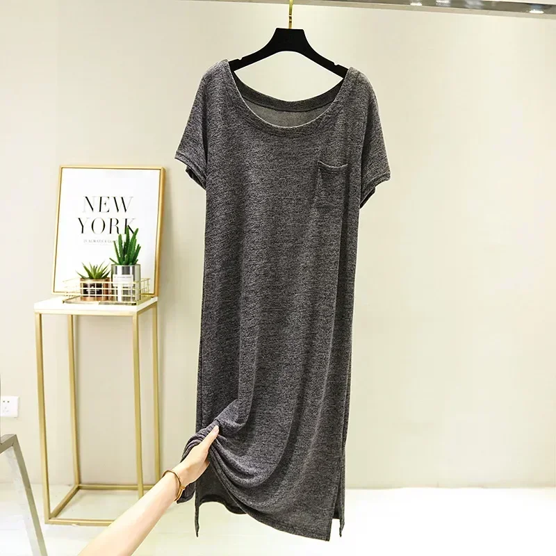 

Мягкая ночная рубашка с длинным рукавом, модная ночная рубашка для сна на осень, новинка, удобная ночная рубашка Fdfklak, 2020, ночная рубашка, женская одежда для сна