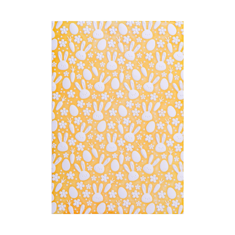 Embossing Folder 3D Mini Rabbit Carrot Flower