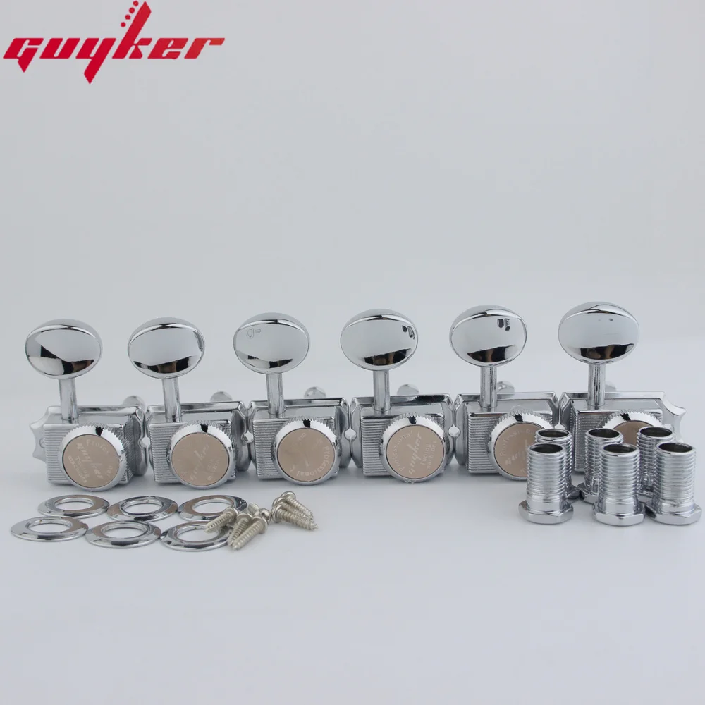 Vintage Chrome/Nickel Lock String Tuner Dado Style Electric Guitar Machine Heads Per St Tl Guitar Tuning Pioli Rapporto Di Trasmissione 1:15