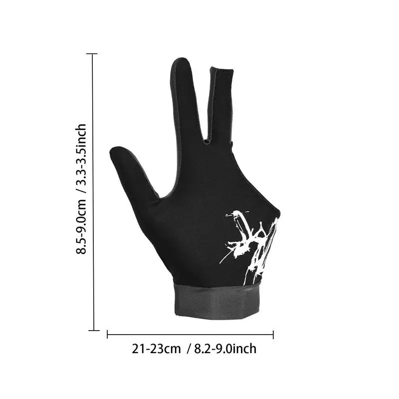 Billiard Gloves Left Hand Workout Gloves Comfortable Thin Slip Adjustable Durable Double Stitched 3 Finger Predator Pool billiard gloves