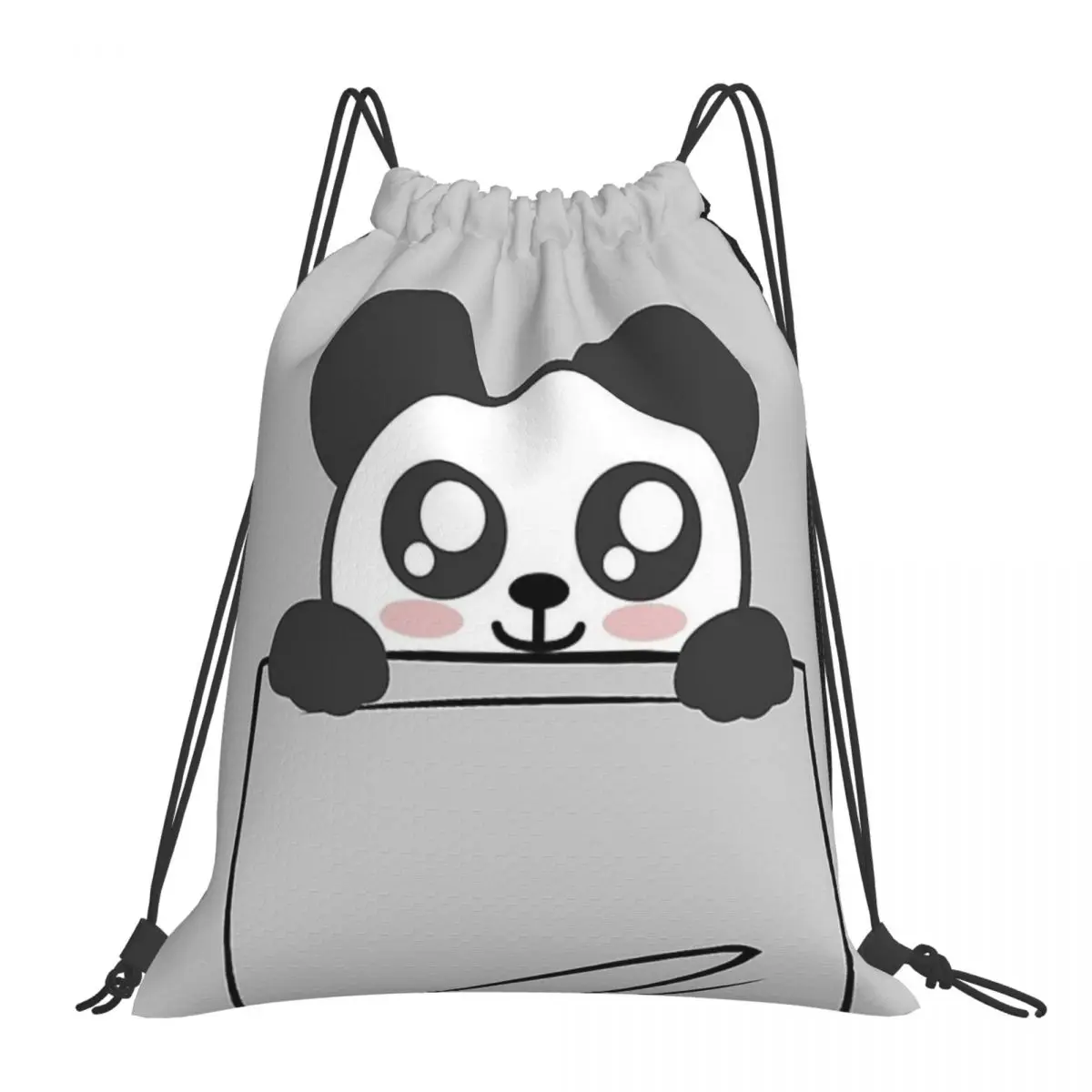 

Pocket Red Panda Bears Backpacks Fashion Portable Drawstring Bags Drawstring Bundle Pocket Sports Bag Book Bags For Man Woman