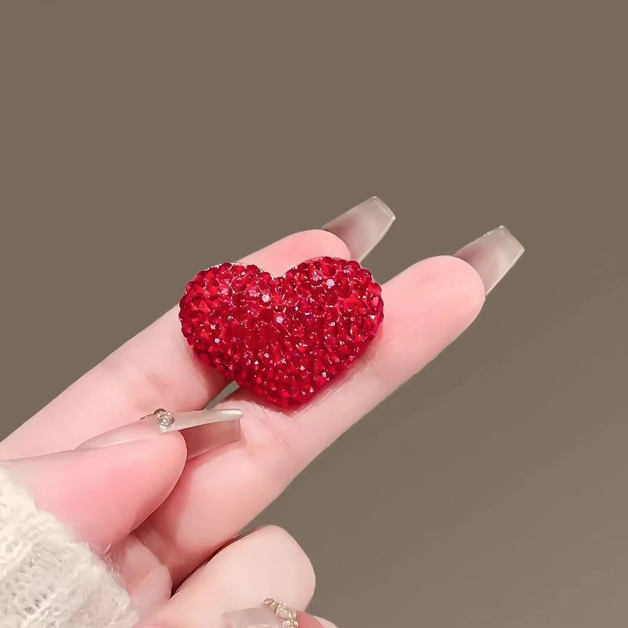 Bling Heart Shape Brooch For Women Lovers Lapel Love Pins Christmas Love Pins Valentine Gifts